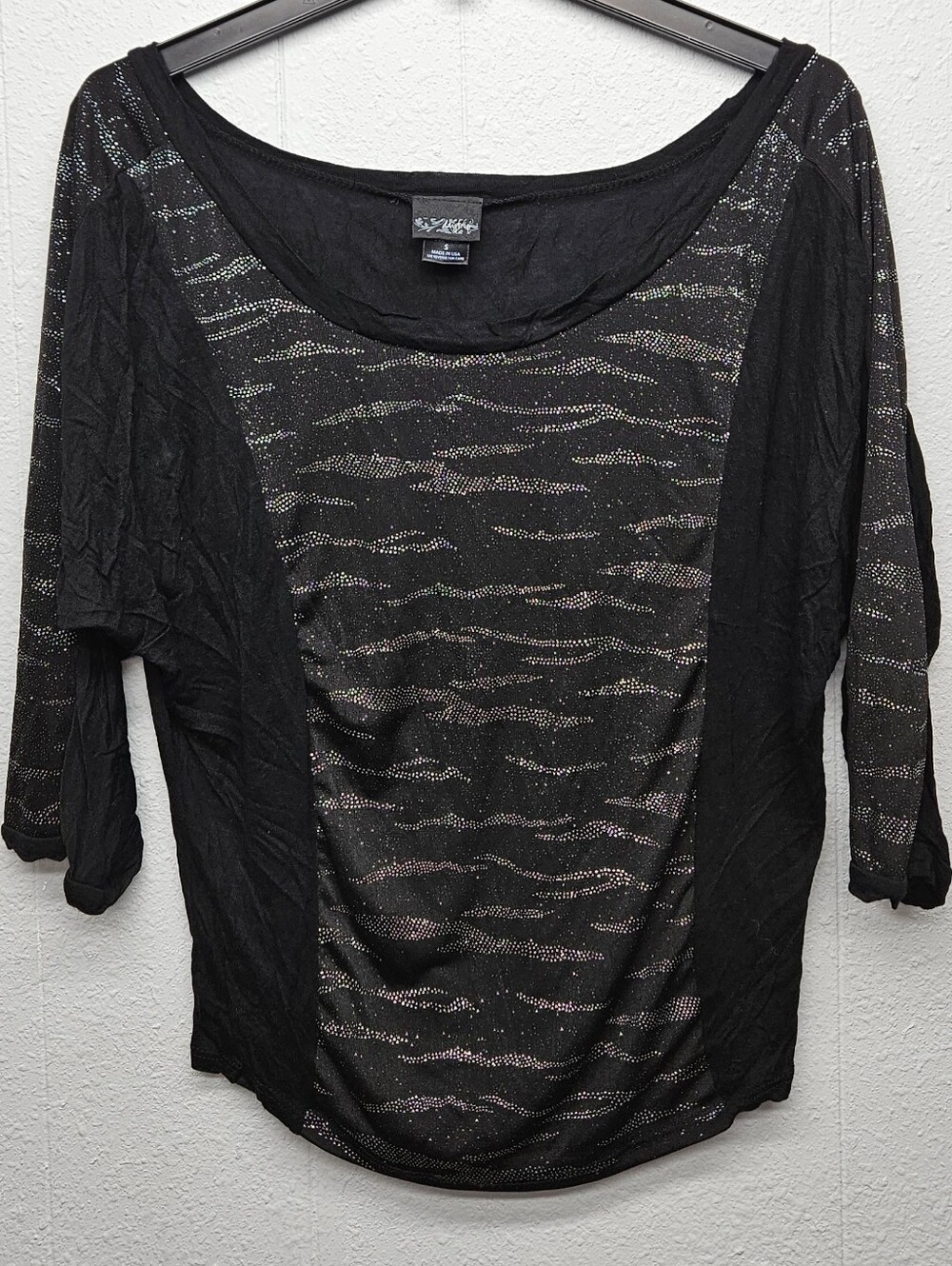 Vintage Daytrip Camo Beaded Blouse Top Womens S Grunge Going Out Dark Boho